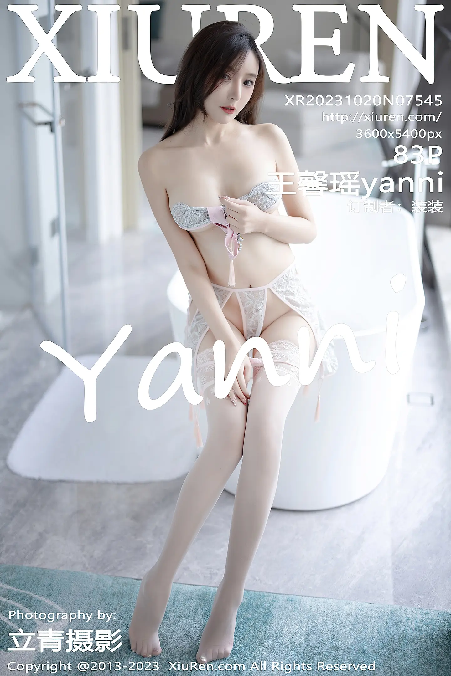[XiuRen秀人网]No.7545_女神王馨瑶yanni性感白色蕾丝内衣配白丝袜秀惹火身材诱惑写真83P-秀人网 - XiuRen.Xyz
